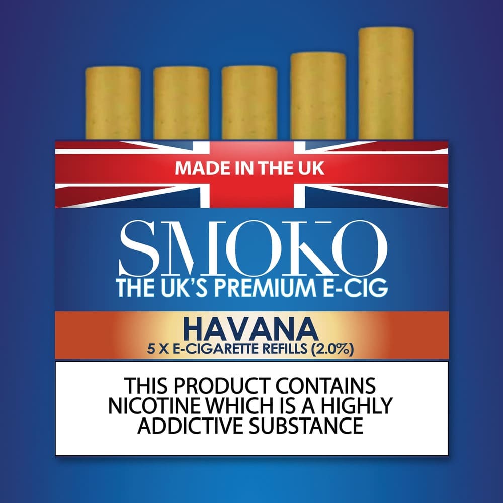 Havana Cigar Flavour Cigalike E Cigarette Refill Made in the UK