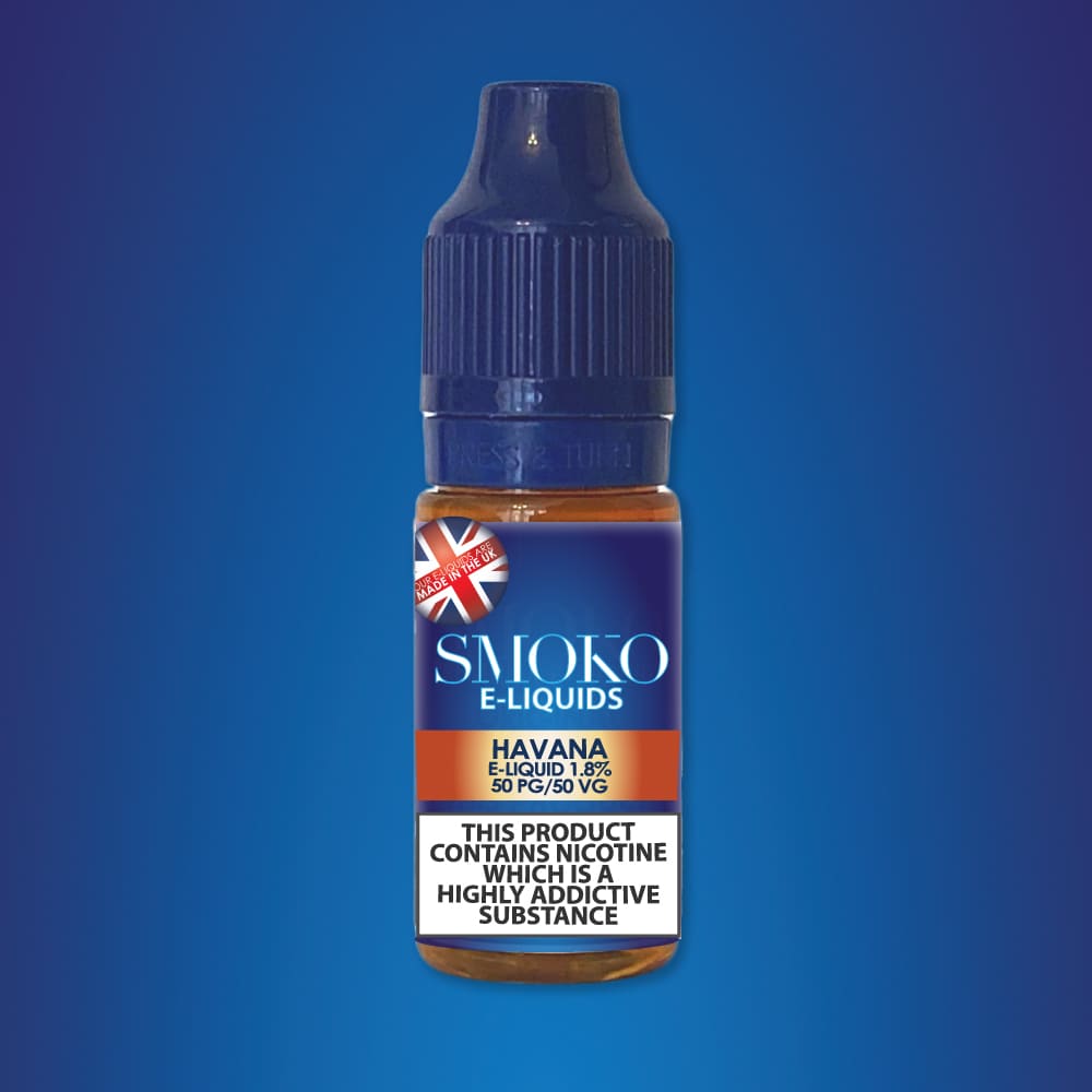 Havana Cigar Flavoured E-Liquid e-liquid SMOKO Strength: 1.8%
