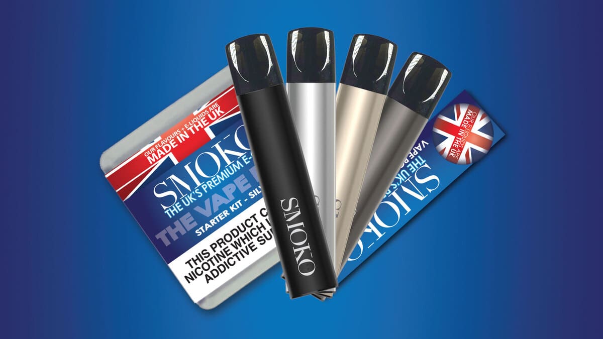 SMOKO E Cigarettes - Vape Pod Rechargeable batteries and Vape Starter kits