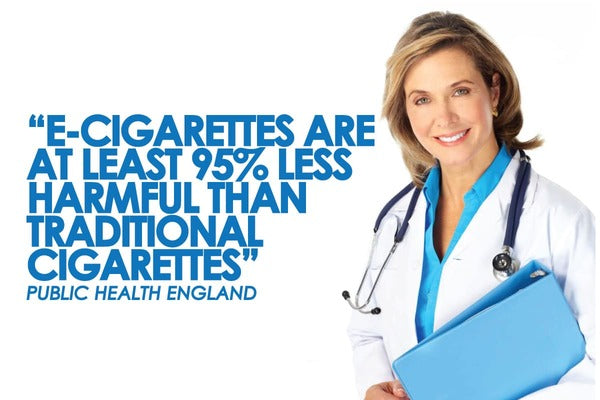 guía de vapeadores que explica cómo los cigarrillos electrónicos son menos dañinos que los cigarrillos que causan cáncer de pulmón