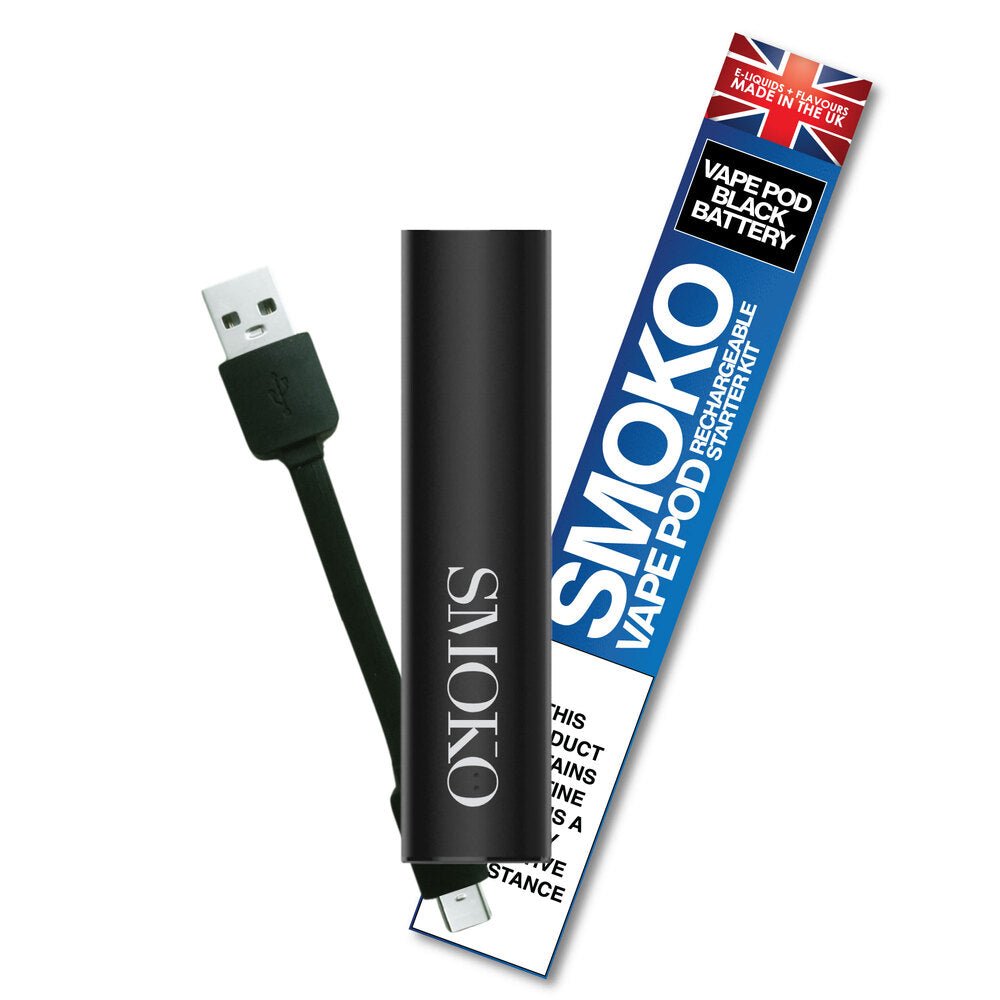 SMOKO VAPE POD Starter Kit - UK's best VAPE Made in the UK SMOKO E Cigarettes SMOKO VAPE POD Starter Kit - UK's best VAPE Made in the UK SMOKO E Cigarettes