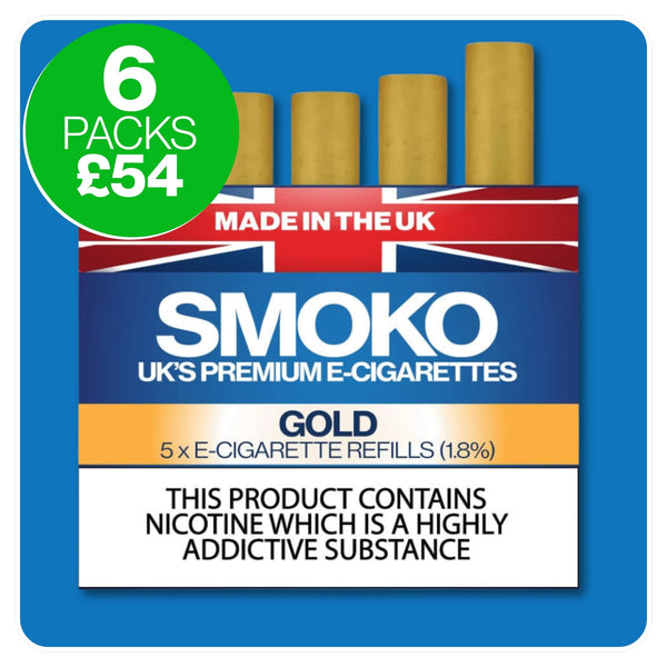 SMOKO E-Cigarettes Multi-Buy Deals - 6 packs of cigalikes with FREE UK Delivery