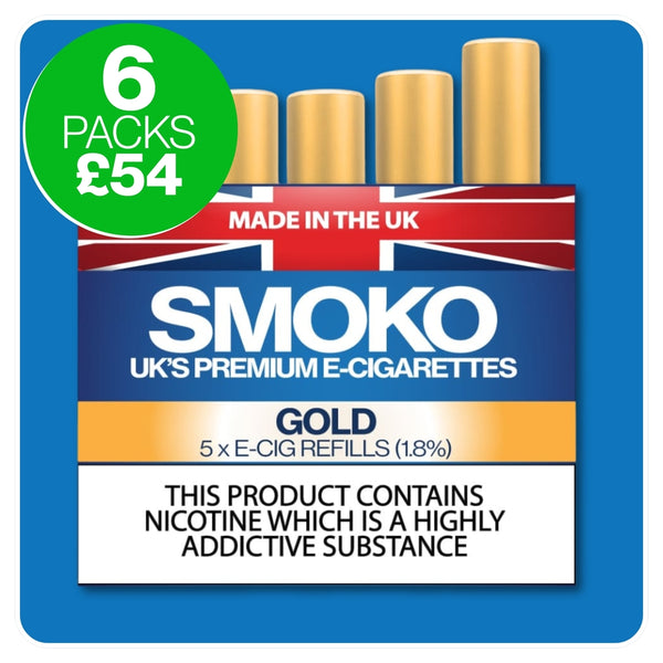 SMOKO E-Cigarettes Multi-Buy Deals - 6 packs of cigalikes with FREE UK Delivery