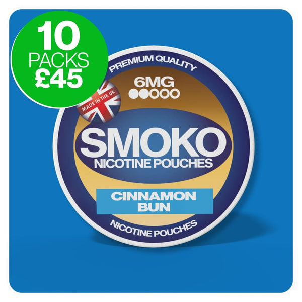 SMOKO Nicotine Pouches - Made in the UK - Weekly Deals 10 cans for £45 - FREE UK Delivery