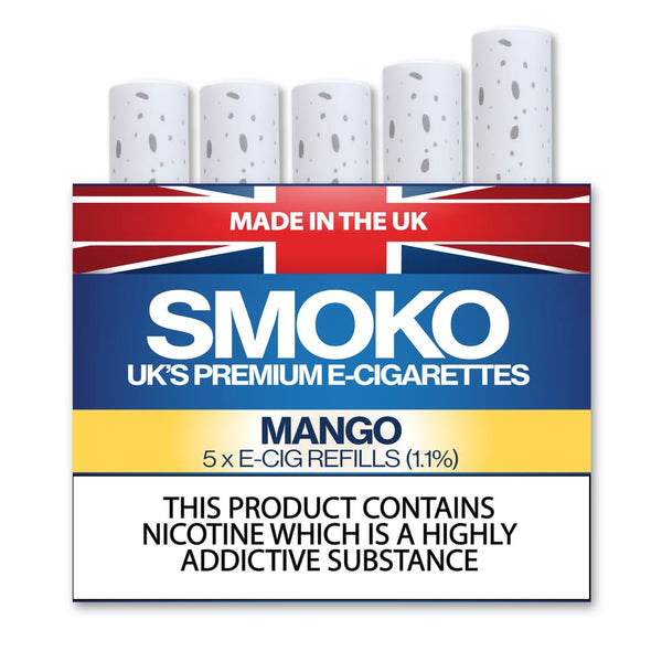 MANGO Flavour - E-Cigarette Refills - UK Made Cigalike Refills - SMOKO E-Cigarettes + Vapes