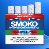 WATERMELON ICE Flavour - E-Cigarette Refills - UK Made Cigalike Refills - SMOKO E-Cigarettes + Vapes