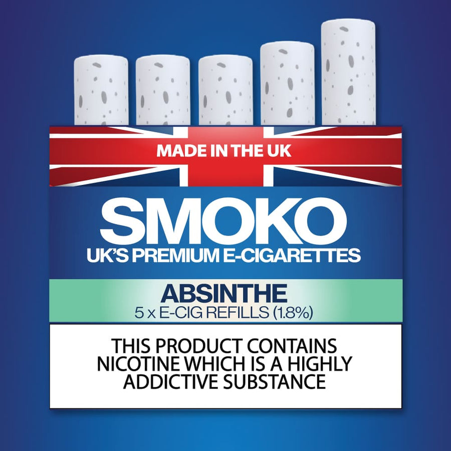 Absinthe Flavour - E - Cigarette Refills - Made in the UK E-Cigs Cigalikes