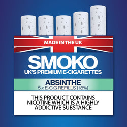 Absinthe Flavour - E - Cigarette Refills - Made in the UK E-Cigs Cigalikes