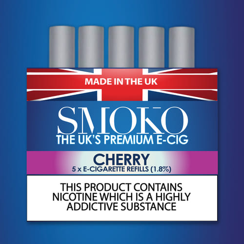 SMOKO Recargas de cigarrillos electrónicos CHERRY 1.8%
