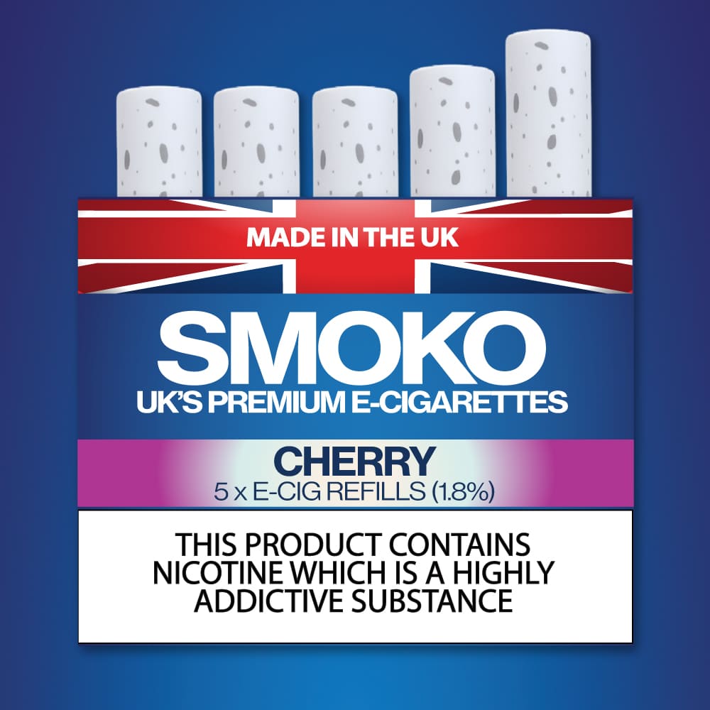 Cherry Flavour - E - Cigarette Refills - Made in the UK E-Cigs Cigalikes