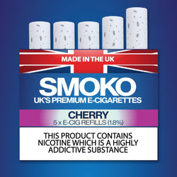 Cherry Flavour - E - Cigarette Refills - Made in the UK E-Cigs Cigalikes