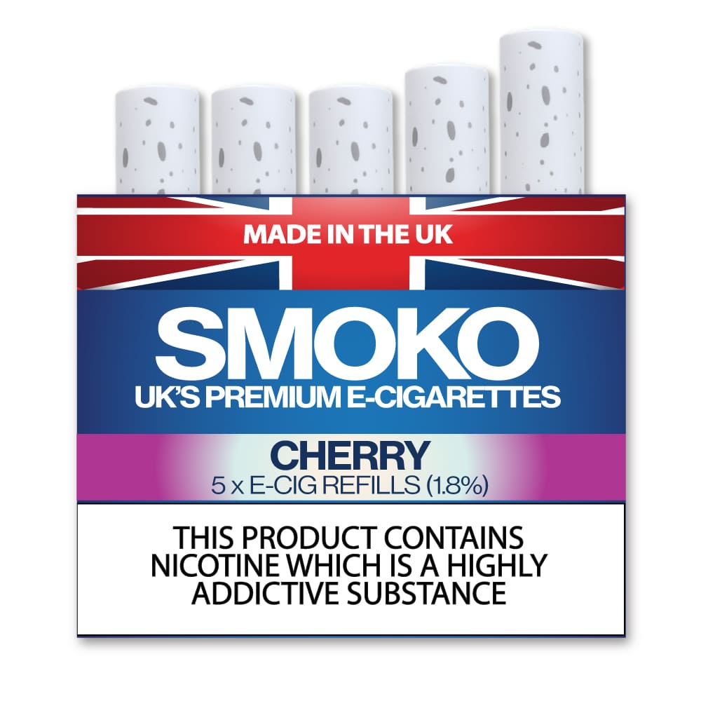 Cherry Flavour - E - Cigarette Refills - Made in the UK E-Cigs Cigalikes