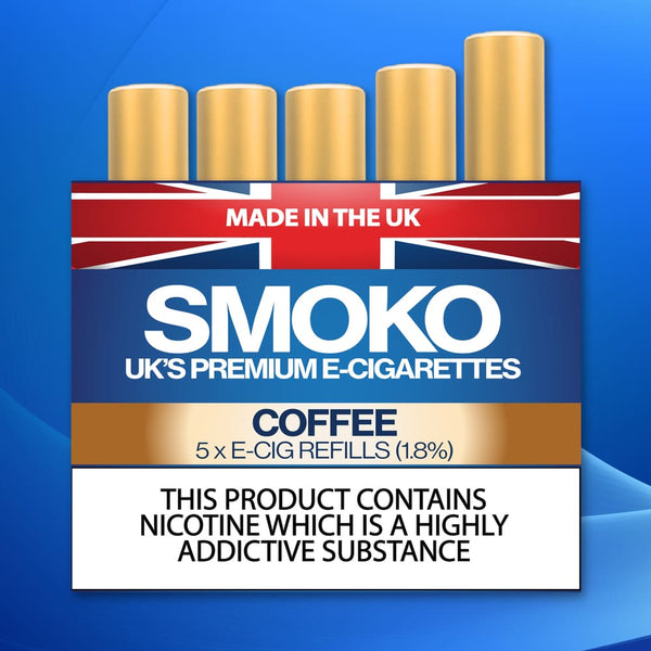 coffee e cigarettes Flavoured VAPE POD Refills SMOKO Made in the UK Vapes SMOKO E- + Vapes Pod Salt Core - Coffee
