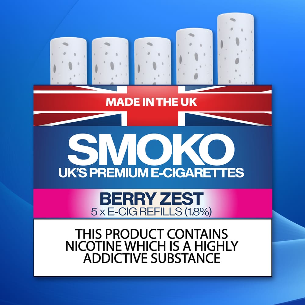 Zest E Cigarette Refills UK Made Cigalike Refills