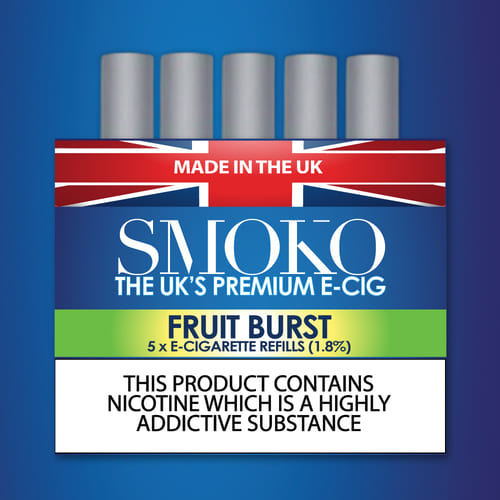 SMOKO Recargas de cigarrillos electrónicos FRUIT BURST 1.8%