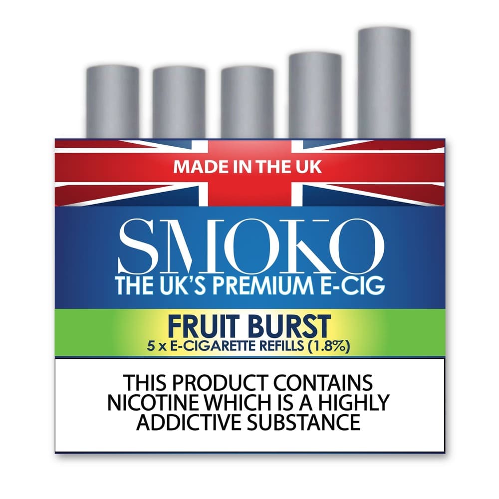 Fruit Burst Flavour - E-Cigarette Refills SMOKO E-Cig Refill Strength: 1.8%