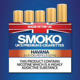 Havana Flavour - E - Cigarette Refills - Made in the UK E-Cigs Cigalikes