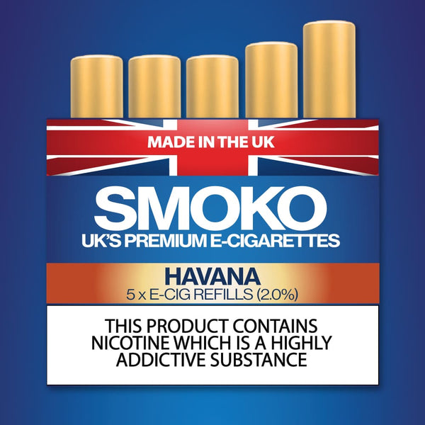 Havana Flavour - E - Cigarette Refills - Made in the UK E-Cigs Cigalikes