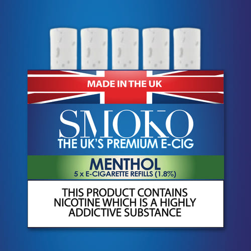 SMOKO Recargas de cigarrillos electrónicos MENTOL 1.8%