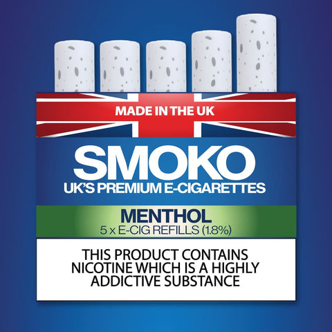 Menthol Flavour - E - Cigarette Refills - Made in the UK E-Cigs Cigalikes