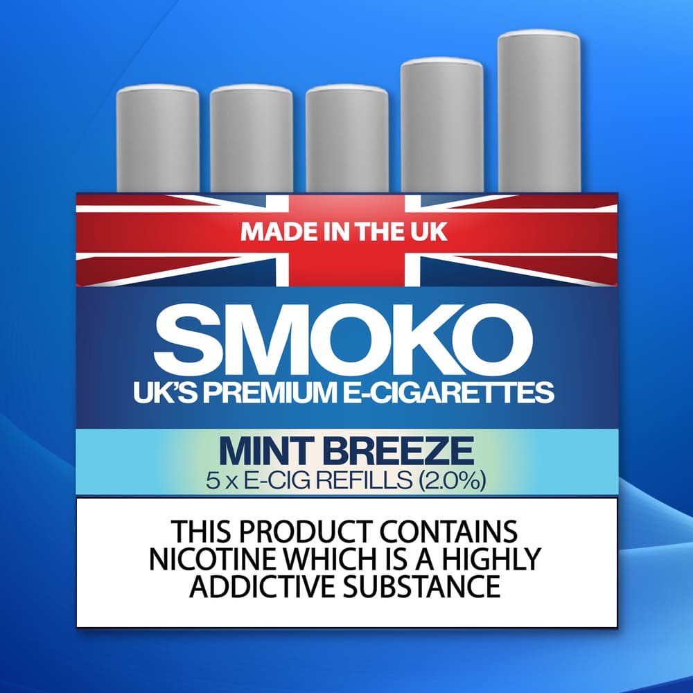 Breeze E Cigarette Refills UK Made Cigalike Refills