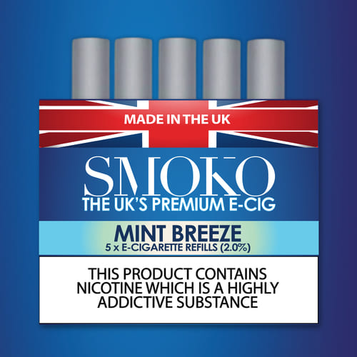 SMOKO E-Cigarette Refills MINT BREEZE 2.0%
