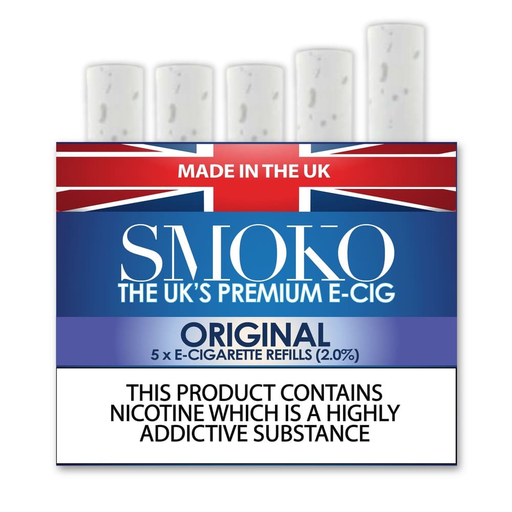 Original Tobacco Flavour E Cigarette Refills Cigalike Made in the UK