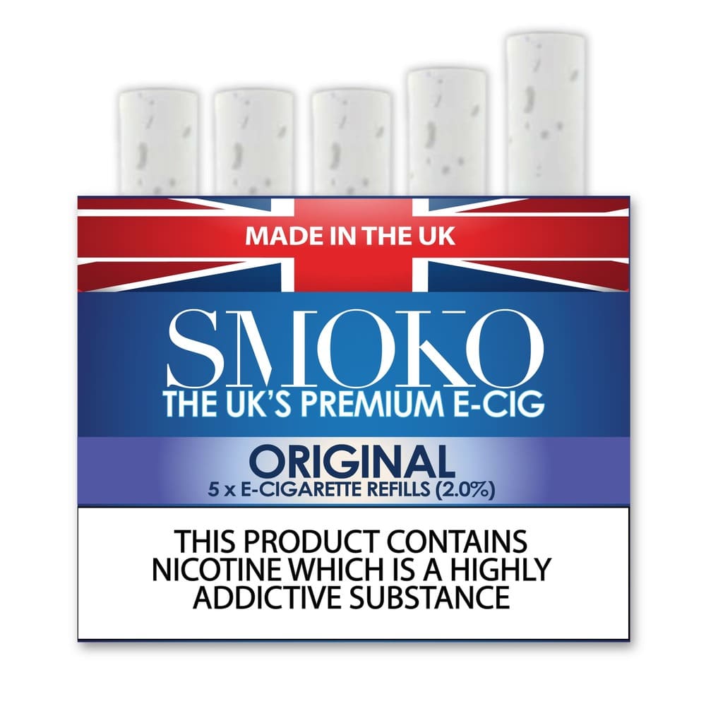 Original tobakkssmak e-sigarettpåfyll SMOKO E-Cig Refill Styrke: 2.0 %