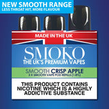 CRISP APPLE - SMOOTH VAPE POD REFILLS - SMOKO E Cigarettes