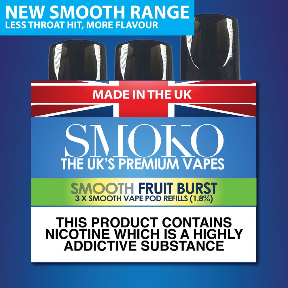 FRUIT BURST - SMOOTH VAPE POD REFILLS - SMOKO E Cigarettes