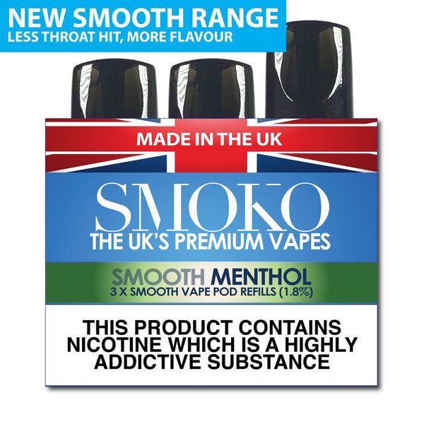 MENTHOL - SMOOTH VAPE POD REFILLS - SMOKO E Cigarettes