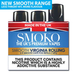 VIRGINIA ROLLING - SMOOTH VAPE POD REFILLS - SMOKO E Cigarettes