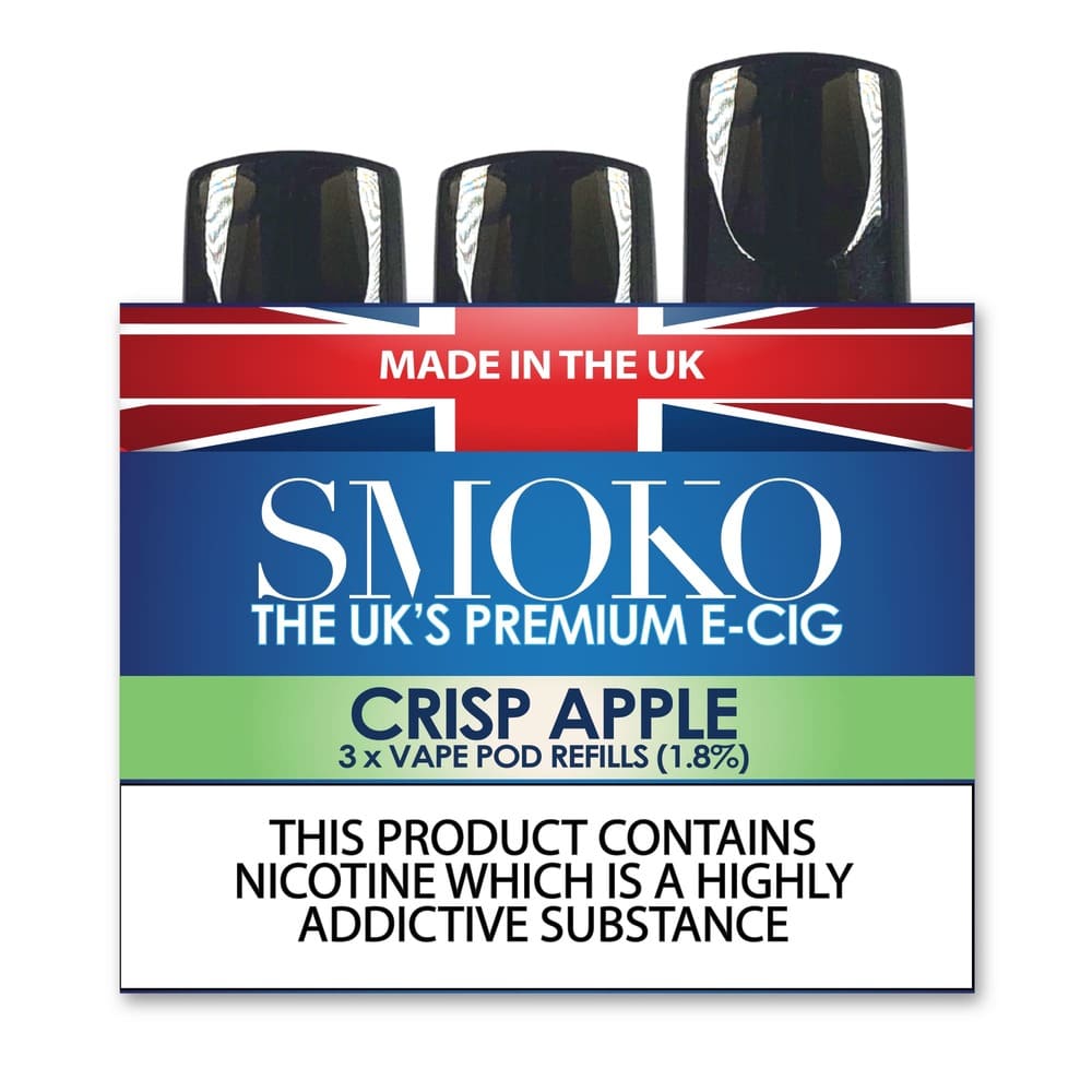 Best Crisp Apple Flavour Vape POD Refills Made in the UK