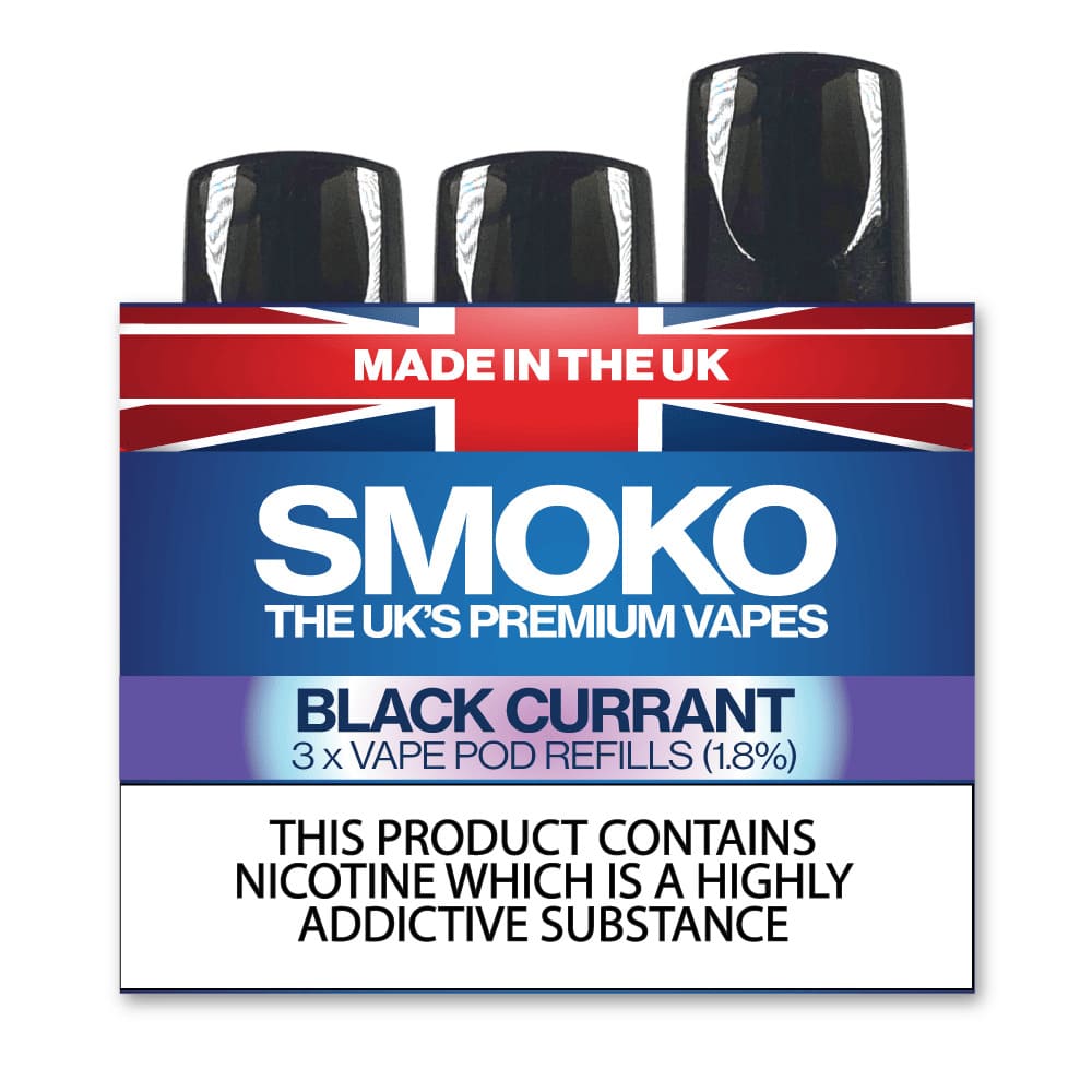BLACK CURRANT - VAPE POD REFILLS - SMOKO E Cigarettes