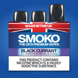 BLACK CURRANT - VAPE POD REFILLS - SMOKO E Cigarettes