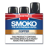 COFFEE - VAPE POD REFILLS - SMOKO E Cigarettes
