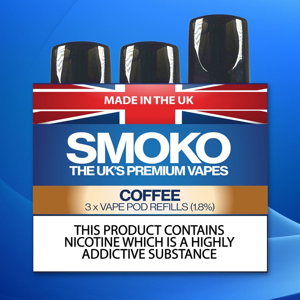 COFFEE VAPE POD REFILLS UK MADE VAPE REFILLS