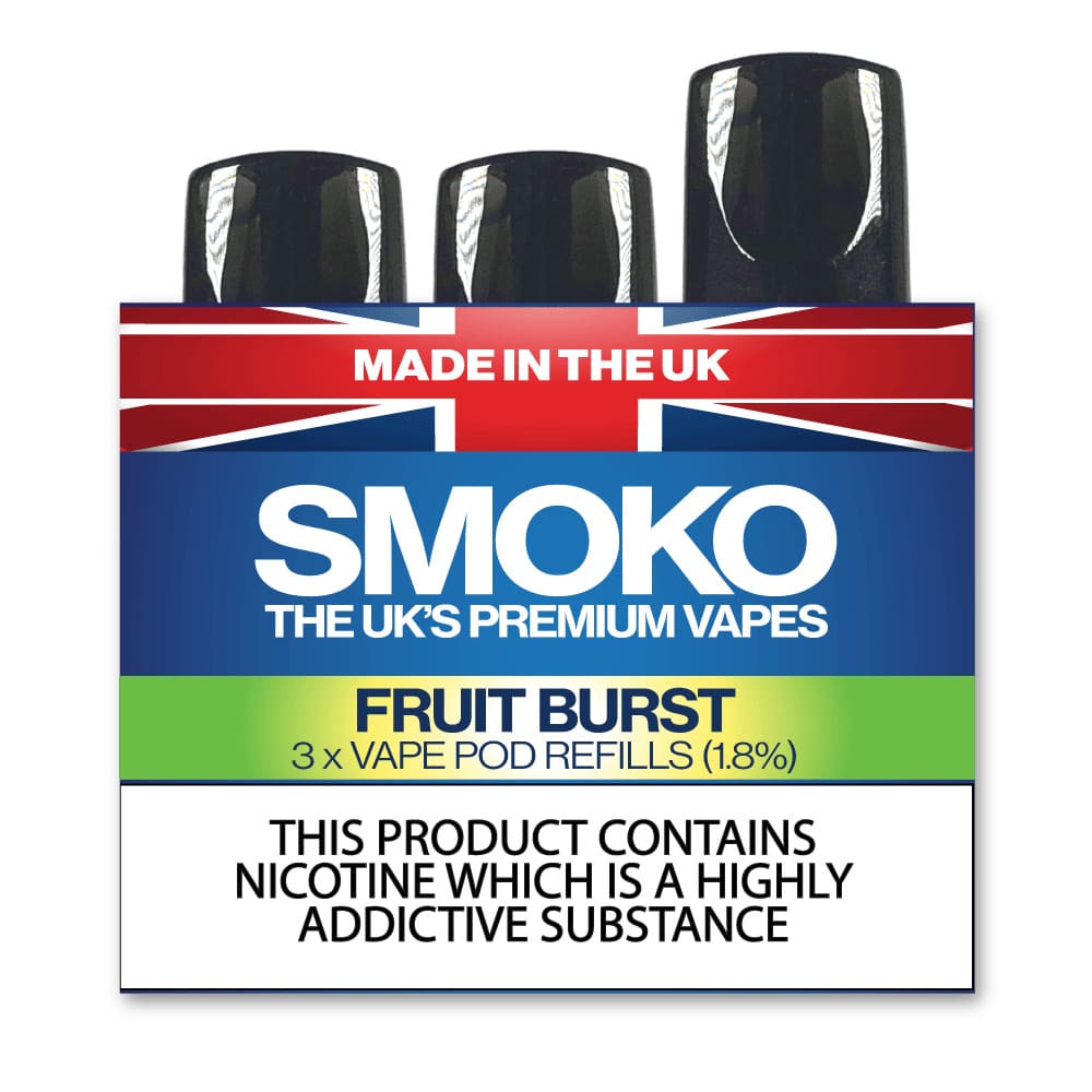 FRUIT BURST - VAPE POD REFILLS - SMOKO E Cigarettes