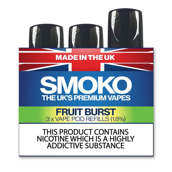 FRUIT BURST - VAPE POD REFILLS - SMOKO E Cigarettes