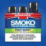 FRUIT BURST - VAPE POD REFILLS - SMOKO E Cigarettes