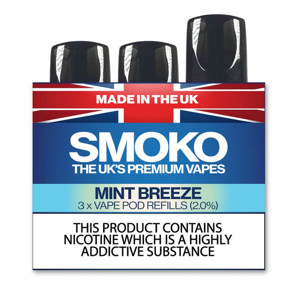 MINT BREEZE - VAPE POD REFILLS - SMOKO E Cigarettes