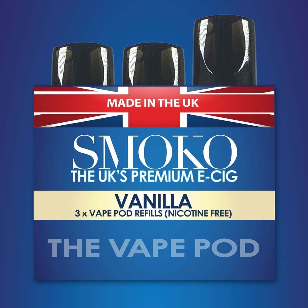 vape refills price Vanilla Flavour VAPE POD Refills Made in the UK Vapes – SMOKO E Cigarettes