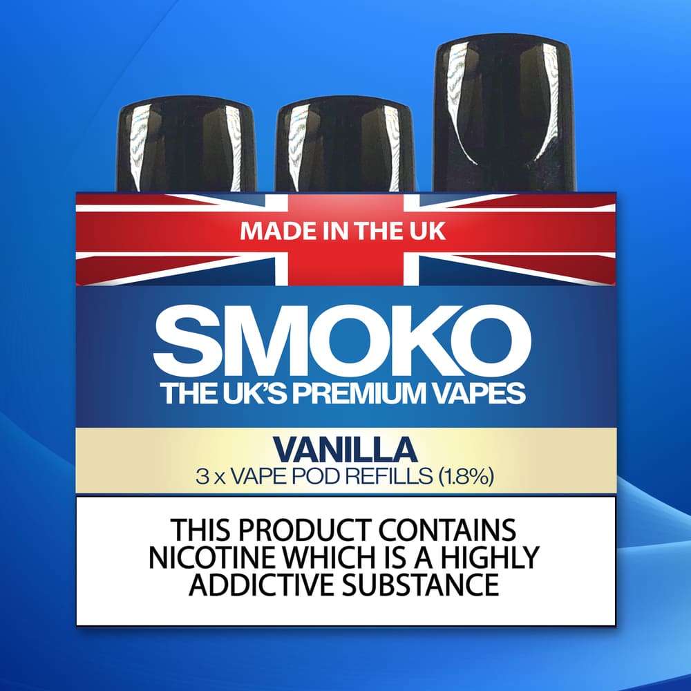 VANILLA VAPE POD REFILLS UK MADE VAPE REFILLS