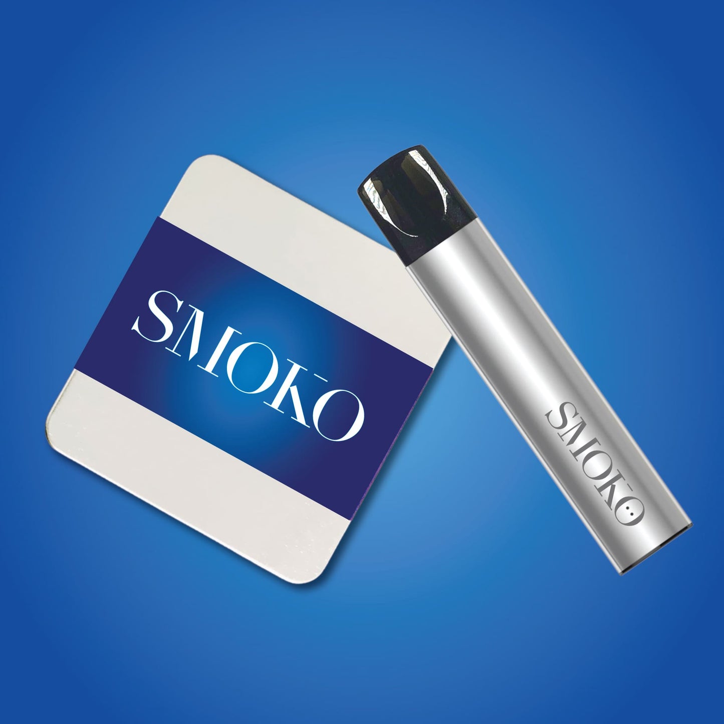 SMOKO VAPE POD STARTSETT med oppladbart Silver BATTERI