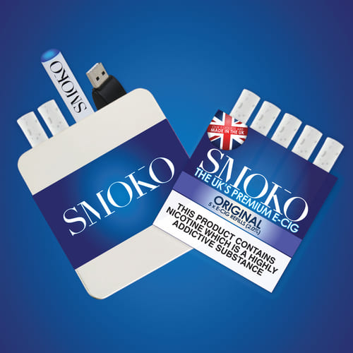 Kit de inicio de cigarrillos electrónicos GRATIS con la compra de un paquete de recargas de cigarrillos electrónicos tipo cigalike