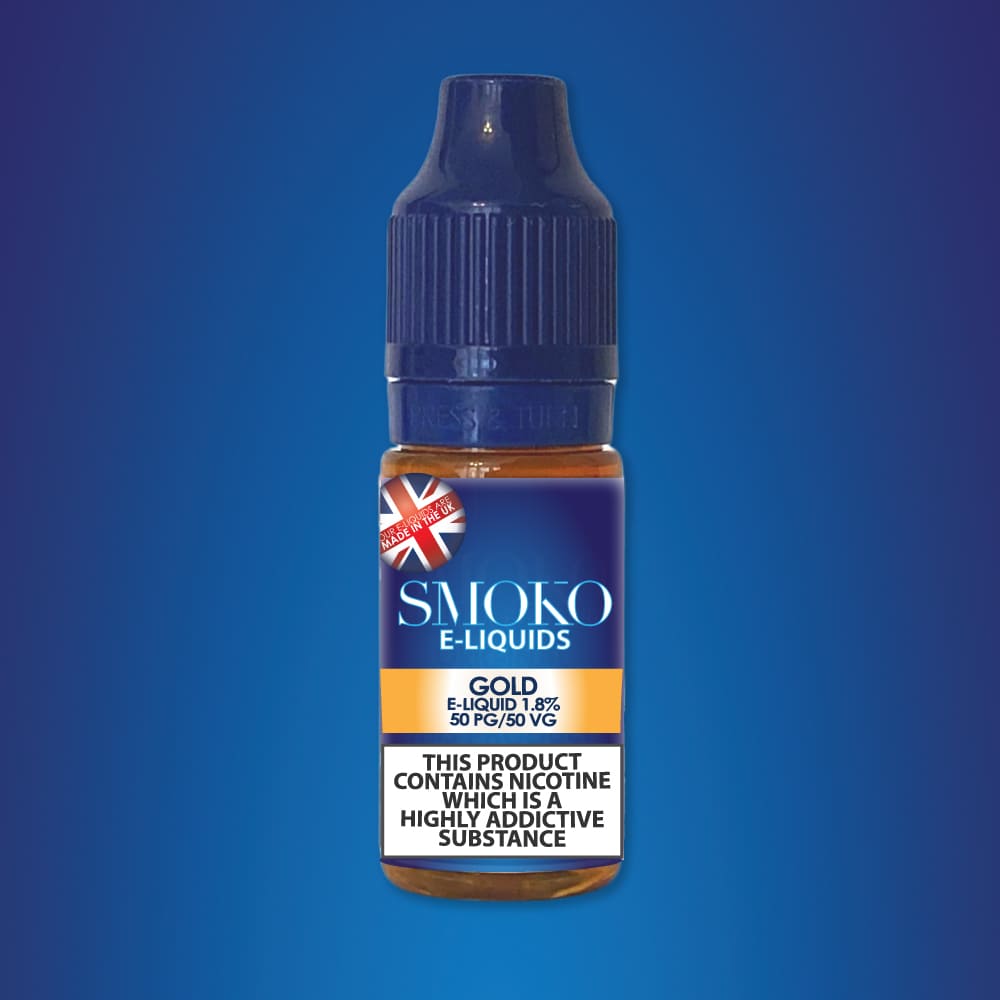 Gold Tobacco Flavoured E-Liquid e-liquid SMOKO E Cigarettes Strength: 1.8%