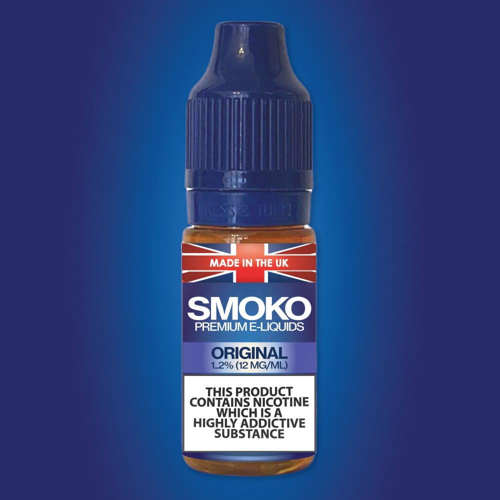 Original Tobacco Flavoured E-Liquid Made in the UK SMOKO E Cigarettes Original Tobacco Flavoured E-Liquid Made in the UK SMOKO E Cigarettes