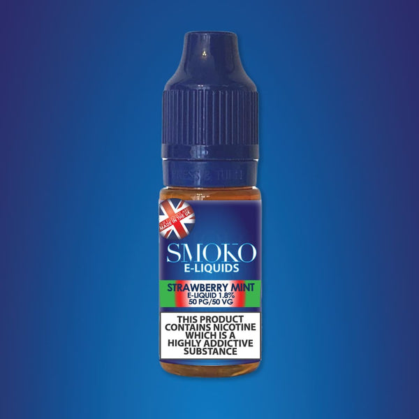 E-liquid al gusto di fragola e menta prodotto nel Regno Unito SMOKO Sigarette elettroniche E-liquid al gusto di fragola e menta prodotto nel Regno Unito SMOKO Sigarette elettroniche