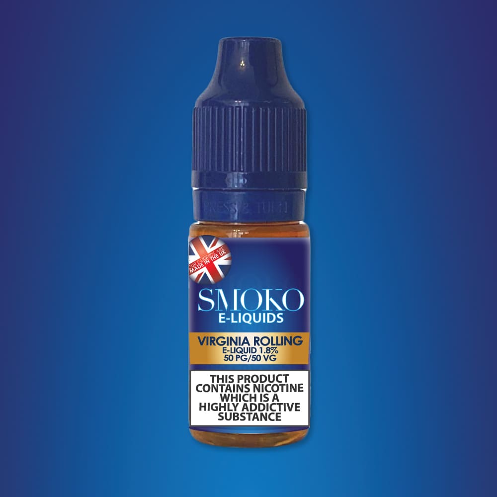 Virginia Rolling Tobacco Flavoured E-Liquid e-liquid SMOKO Strength: 1.8%