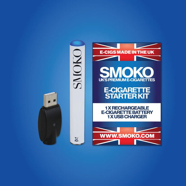 SMOKO E-Cigarette Starter Kit with Rechargeable E-Cig Battery + E-Cig USB Charger